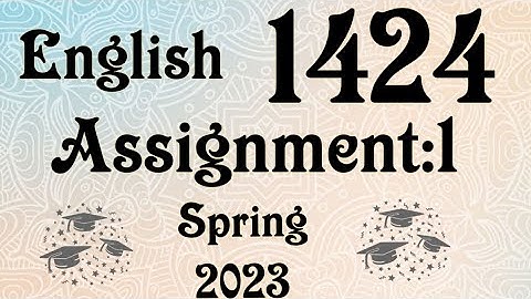 AIOU | Solved assignment | code : 1424 | English | assignment : 1
