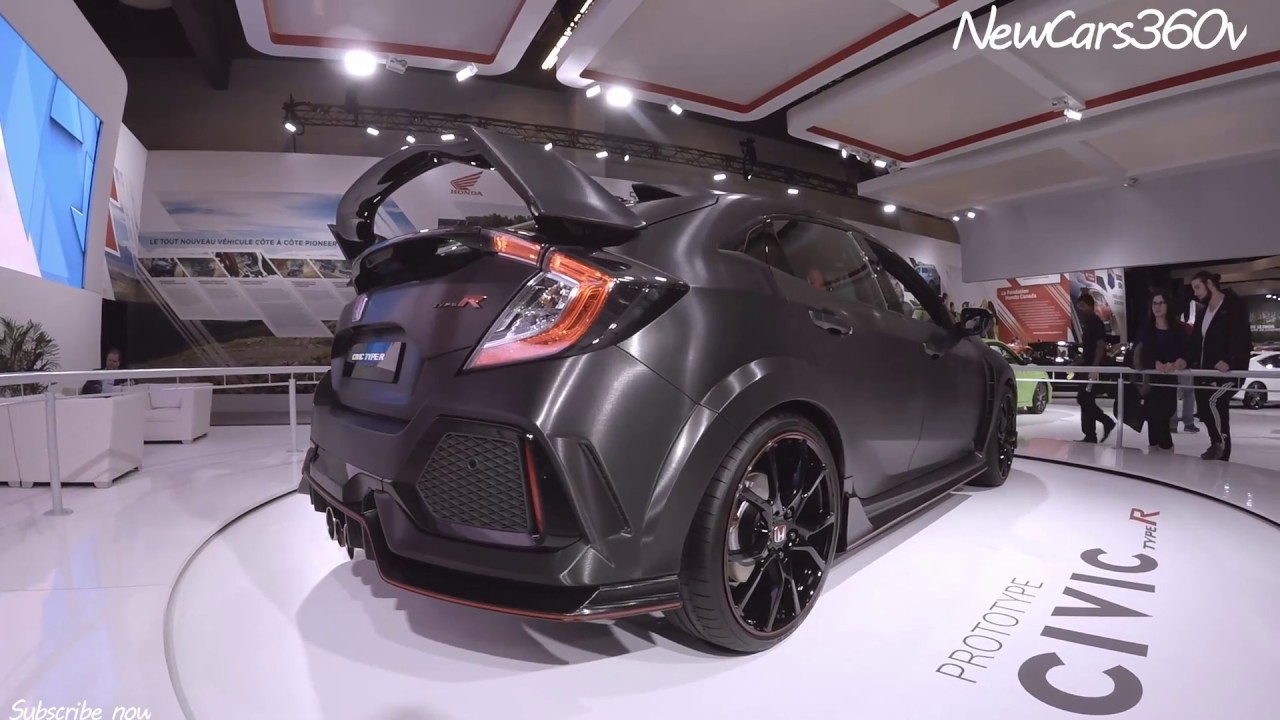 NEW Honda Civic Type R Prototype @MontrealAutoShow - YouTube