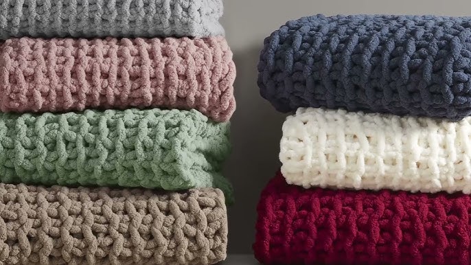 Easy Chunky Knit Blanket Diy  How To Make A Chunky Blanket With