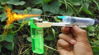 Hello everyone today i made mini fire gun with syringe. you can make
it easily at your home.because is the low cost and also project thi...