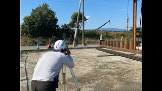 鋼矢板打設工【バイブロハンマ施工　電動60kw】　R3 10県道鳥栖朝倉線高速道路跨道橋橋梁下部工（Ａ２）工事