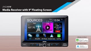 J1CA9W  9″ Multimedia Media Receiver with Apple CarPlay & Android Auto