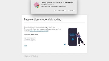 Passwordless WP for WordPress / Attach Credentials Demonstration