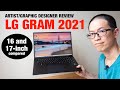 Artist Review: LG Gram 2021 (16 and 17-inch compared)