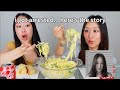 I GOT ARRESTED.. Storytime| Fettuccine Alfredo mukbang 🍝