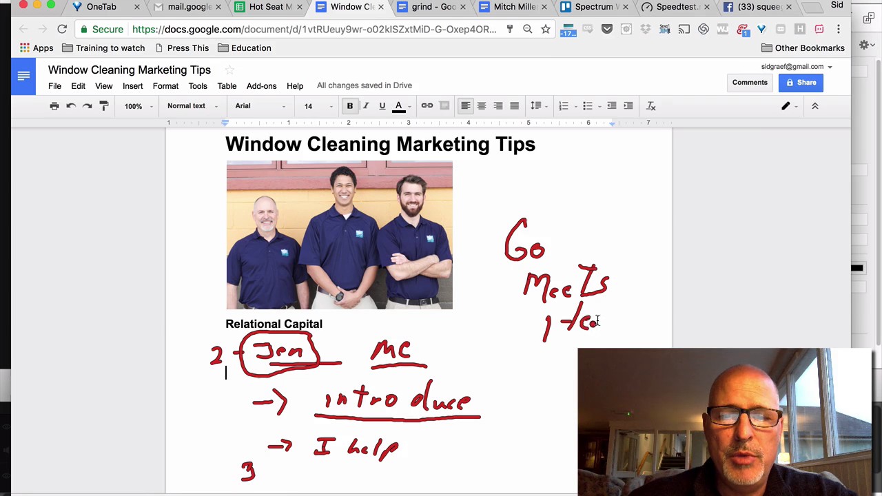 Window cleaning marketing tips Relational capital part 2 YouTube