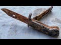 Restoration cold weapons of the Soviet era | Old AK47 bayonets(dagger) | Rusty melee weapons antique