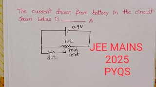 The Current Drawn From Battery In The Circuit Shown Below Is -----A
