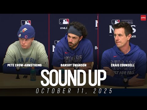 Cubs NL Division Series pre-Game 5 interviews: Pete Crow-Armstrong, Dansby Swanson, Craig Counsell