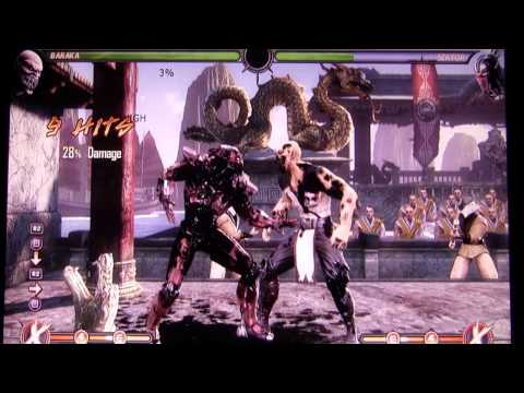 Mortal Kombat 9: Short Baraka Combo Video