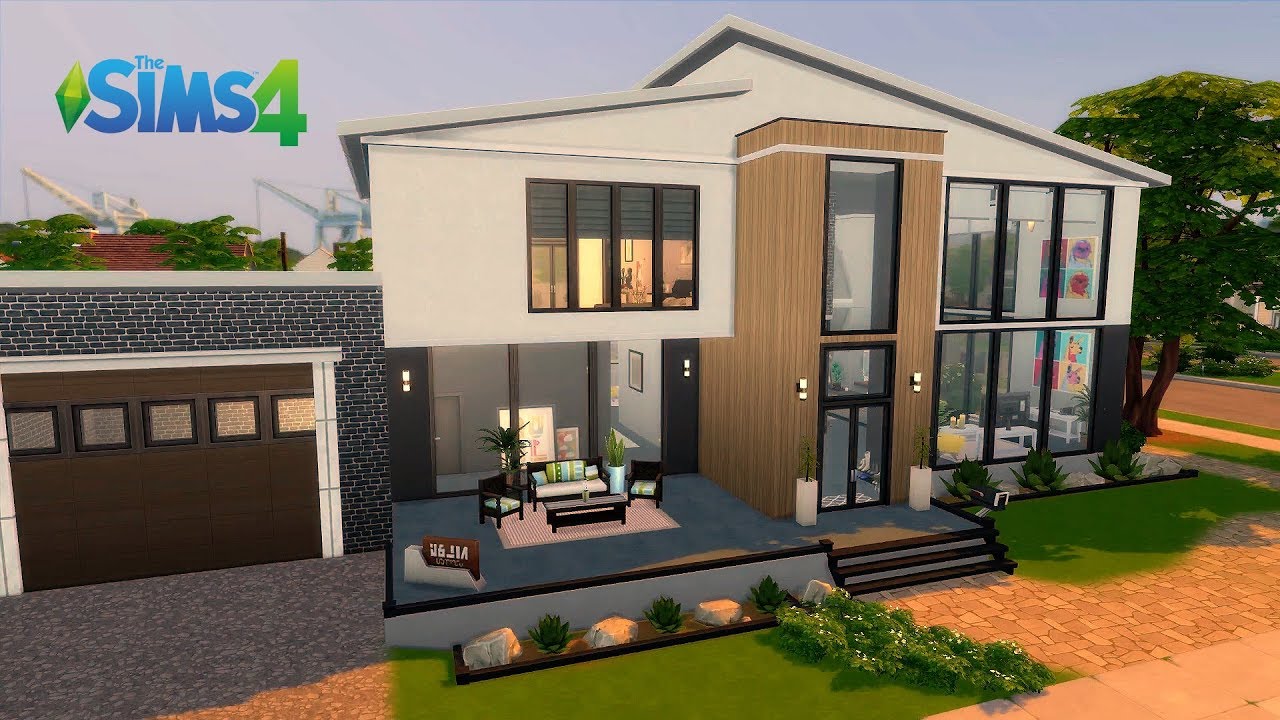 I built a modern family house with skylights (base game + free pack only).  No CC! No mods! : r/Sims4