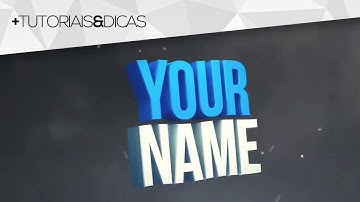 Como fazer INTRO 3D para TODO TIPO de CANAL em QUALQUER CELULAR