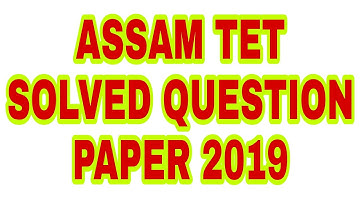 ASSAM TET Solved Question Paper | Assam TET 2021 |Mathematics @satutorialsandresearchcent5190