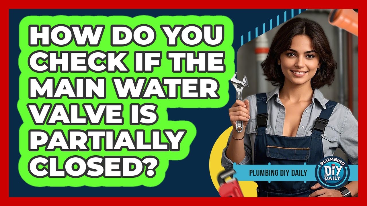 How Do You Check If The Main Water Valve Is Partially Closed?