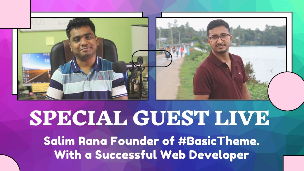 Salim Rana Raj Special live With #Salim Rana Founder of #BasicTheme & Successful ...