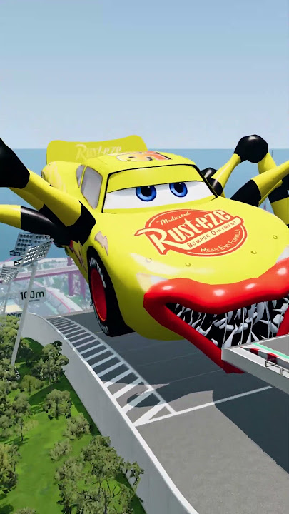 The Lightning McQueen VS McQueen Spider Eater & Bus Eater |BeamNG.Drive