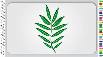 Bamboo Branch Leaves Drawing with CorelDraw | Vector Drawing | Drawing | CorelDraw Tutorial