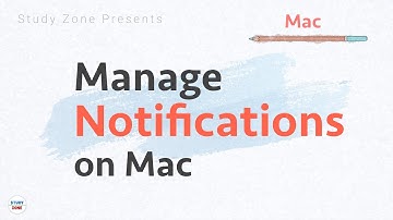 How to disable / manage notifications on mac machine