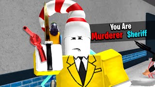 How To Get Murderer And Sheriff At The Same Time In Murder Mystery 2 Youtube - dual wield sherrif in roblox murder myself