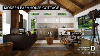 Modern cottage house plan # 3992 by Drummond House Plans. House plan # 3992 starting at $785 See floor plan and details here: 