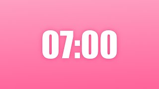 7 Minute Timer – Minimal, No Sound (Pink Background)