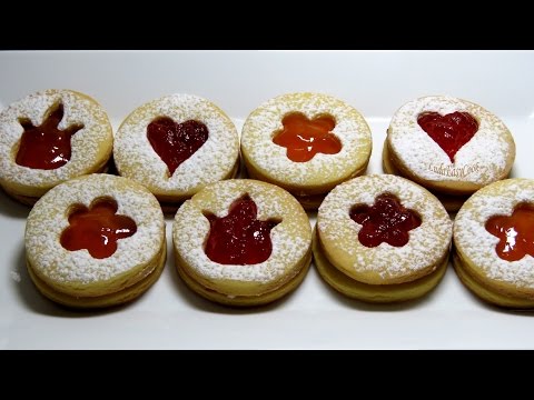 Видео рецепт Печенье на маргарине с вареньем