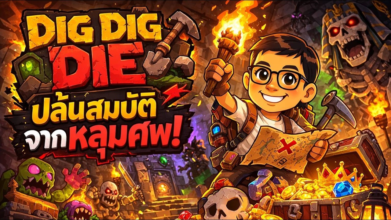 ปล้นสมบัติ จากหลุมศพ I Dig Dig Die #digdigdie #gaming