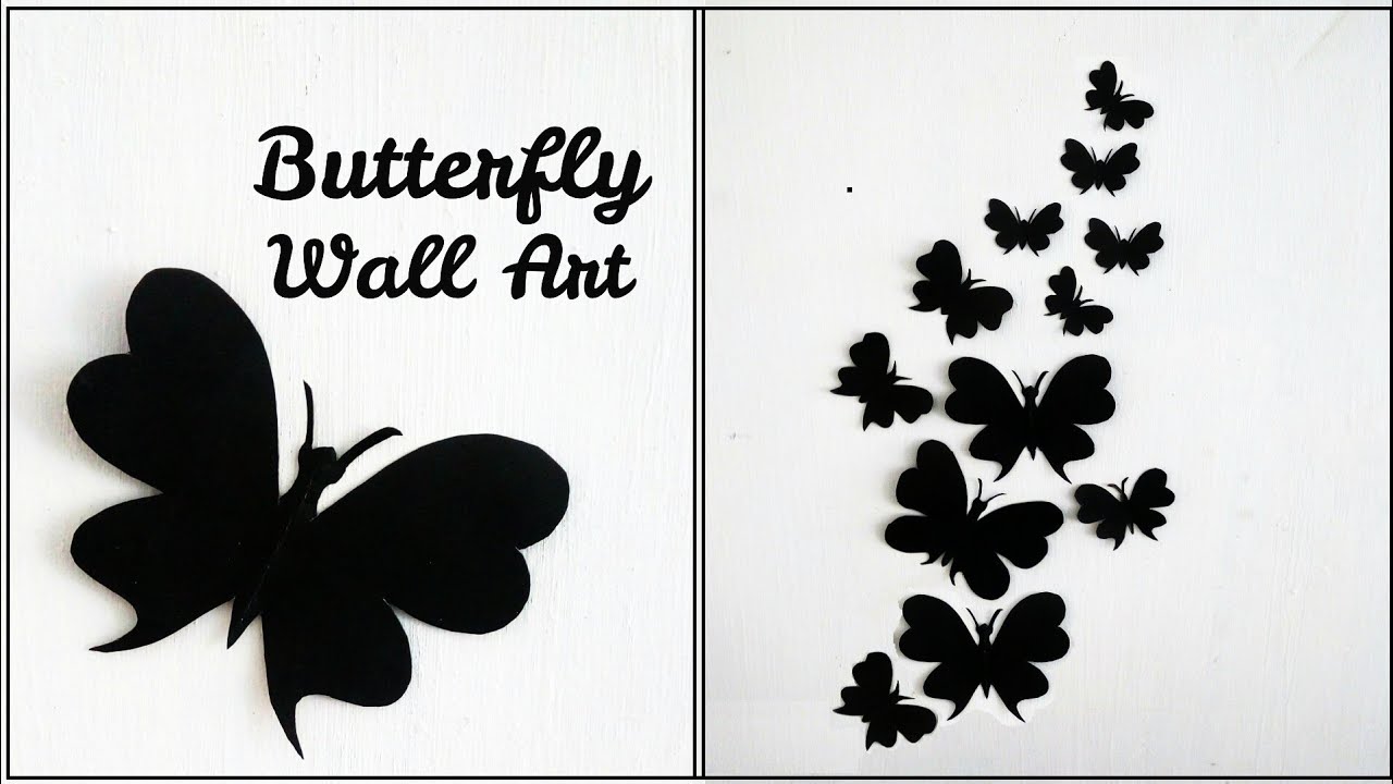 black butterfly wall art