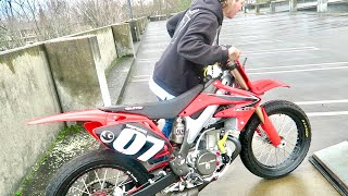 450 FLAT TRACKER FIRST RIDE AFTER REBUILD! Ft Ronnie Mac // One Moto Race