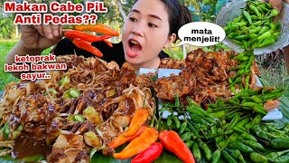 LEBIH NENDANG❗MAKAN CABE RAWIT SETAN   RAWIT MENTAH KETOPRAK GORENGAN BAKWAN MUKBANG