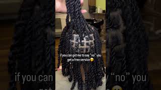 FREE LOC RETWIST if you can get me to say no!😝| @_lalatheloctician on instagram |