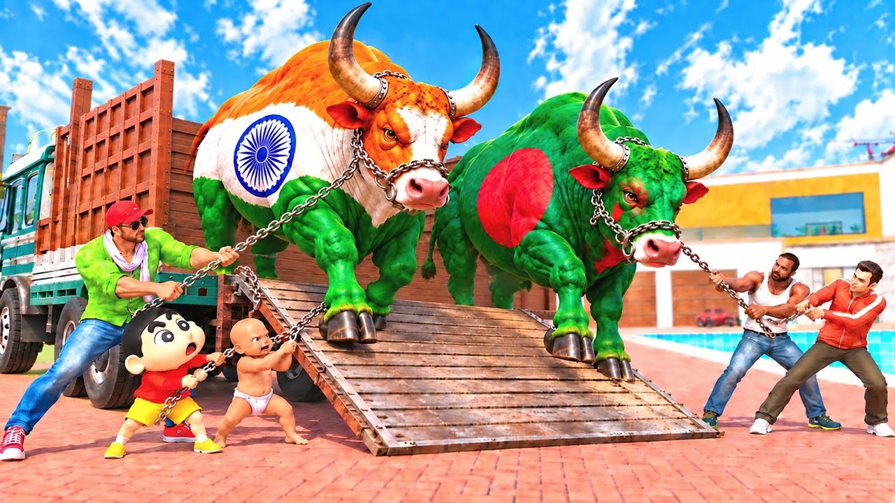 INDIAN COW vs PAKISTAN COW  তুমুল লড়াই | in  Indian Theft Auto Simulator