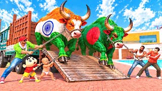 INDIAN COW vs  BANGLADESHI COW  তুমুল লড়াই | in  Indian Theft Auto Simulator 