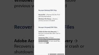 Can you recover deleted or unsaved PDF files? #recovery #pdf