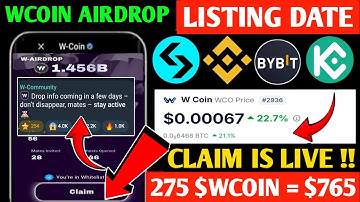 w coin airdrop claim update || w coin listing date || w coin airdrop update today