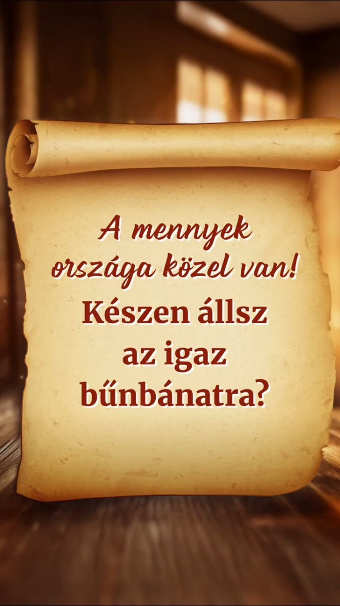A mennyek országa közel van! Készen állsz az igaz bűnbánatra?