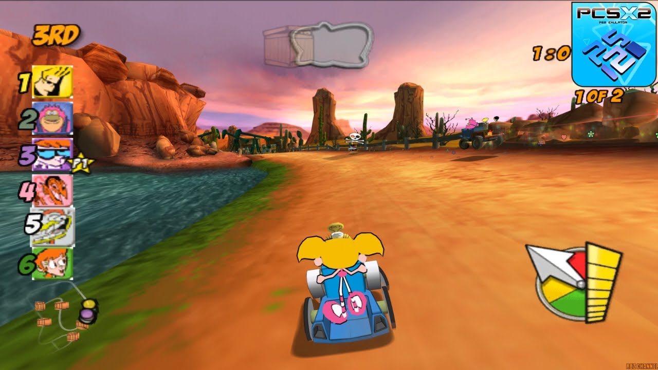 Cartoon Network Racing PS2 - Gameplay on PCSX2 1.7.0 [No Commentary] 