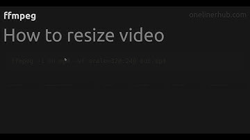 How to resize video #ffmpeg
