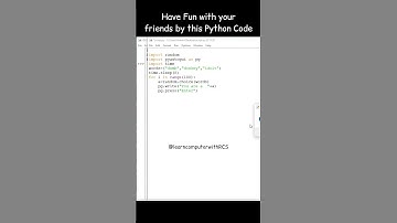 Fun with your friends with this Python Code 😂 #shorts #funny @LearnComputerWithRCS