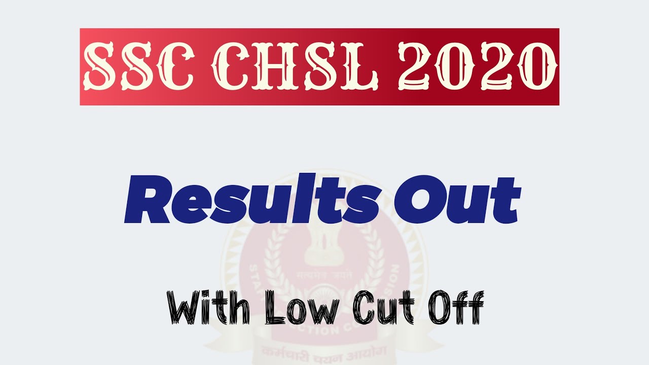 SSC CHSL 2020 Results OUT