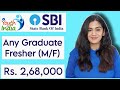 Sbi paid internship program for fresher graduates with certificate  sbi youth for india fellowship