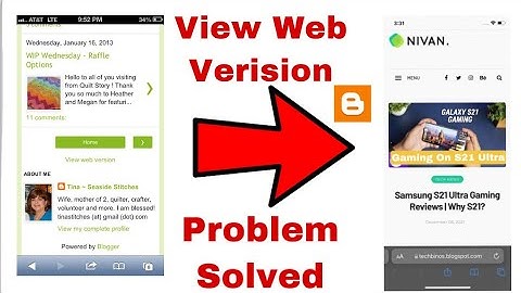 Blogger Responsive Template View Web Verision Problem Solved | Must For Bloggers