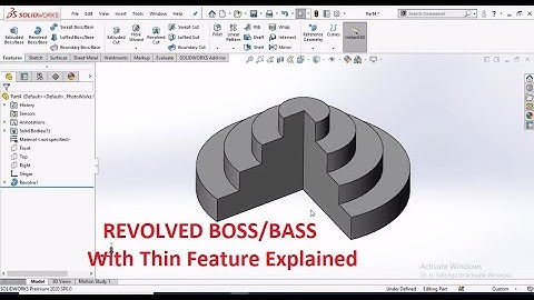 SolidWorks | Revolved Boss/Bass with Thin Feature Explained | Basic Tutorial for Beginners