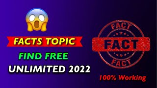 How To find no copyright  facts topic 2022 🔥| Best App For Facts Video #facts #bestapps #trending screenshot 4