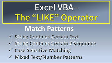 Excel VBA Like Operator