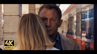 BOND LEAVES MADELINE AT THE TRAIN FULL NO TIME TO DIE SCENE 4K