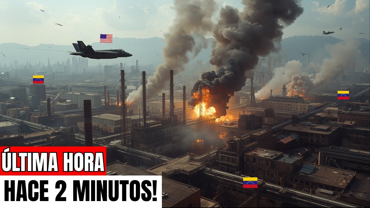 BOMBARDEO TOTAL: COMPLEJO INDUSTRIAL VENEZOLANO ARDE BAJO ATAQUE AÉREO