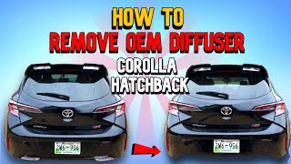 HOW TO REMOVING REAR DIFFUSER ON COROLLA HATCHBACK 20192021 | GET RID OF FAKE EXHAUST TIPS!