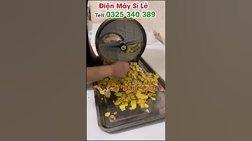 Máy cắt lát củ gừng, thái lát củ gừng, xắt lát củ gừng quay bằng tay, điều chỉnh độ mỏng theo ý muốn