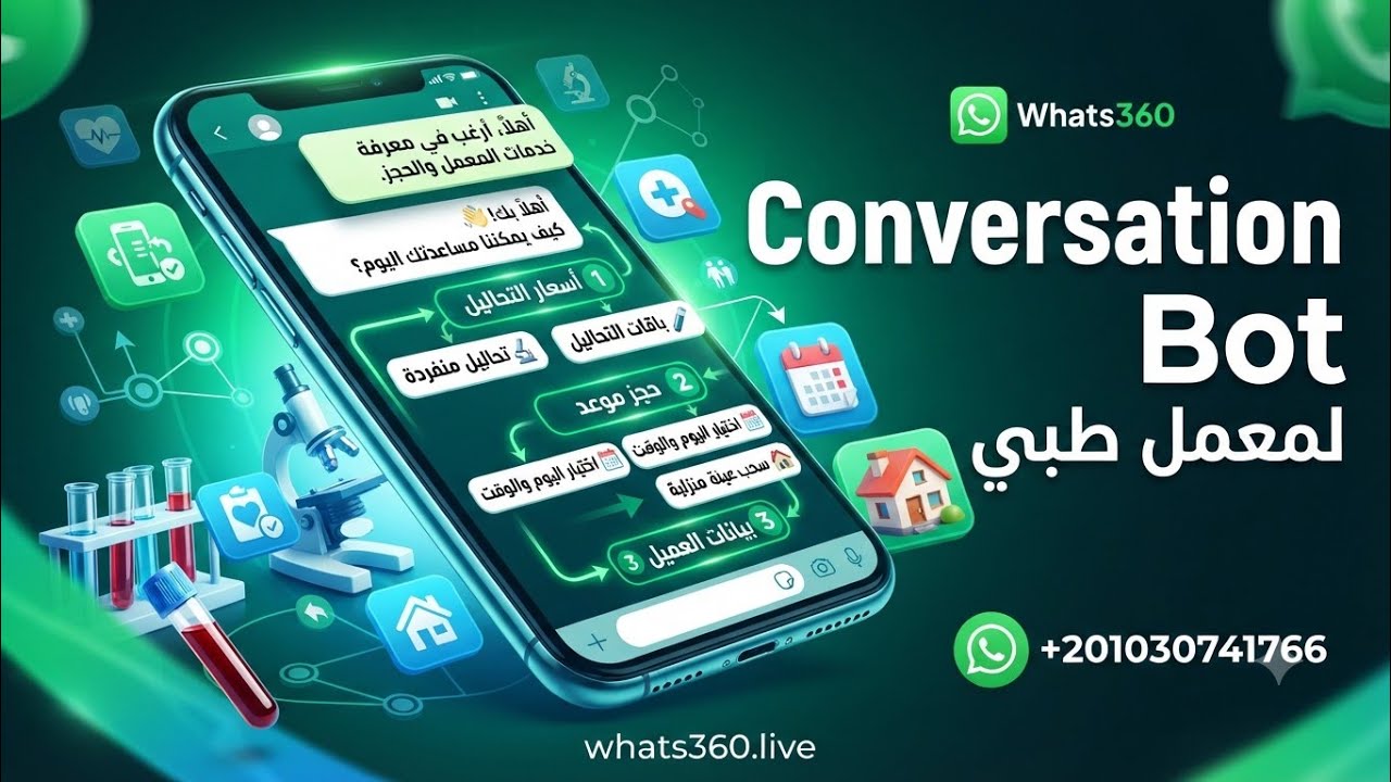 شرح إنشاء Conversation Bot في Whats360 لسيناريو محدد